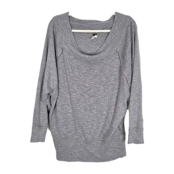 We The Free Tops - We The Free Women's Dolman Long Sleeve Ribbed Top in Gray Opal Size XS Cowlneck